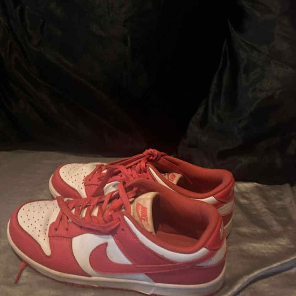 Red and White Sneakers
